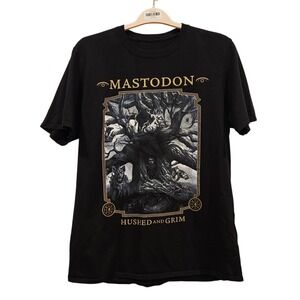 Mastodon Hushed and Grim Band T Shirt Black Mens M